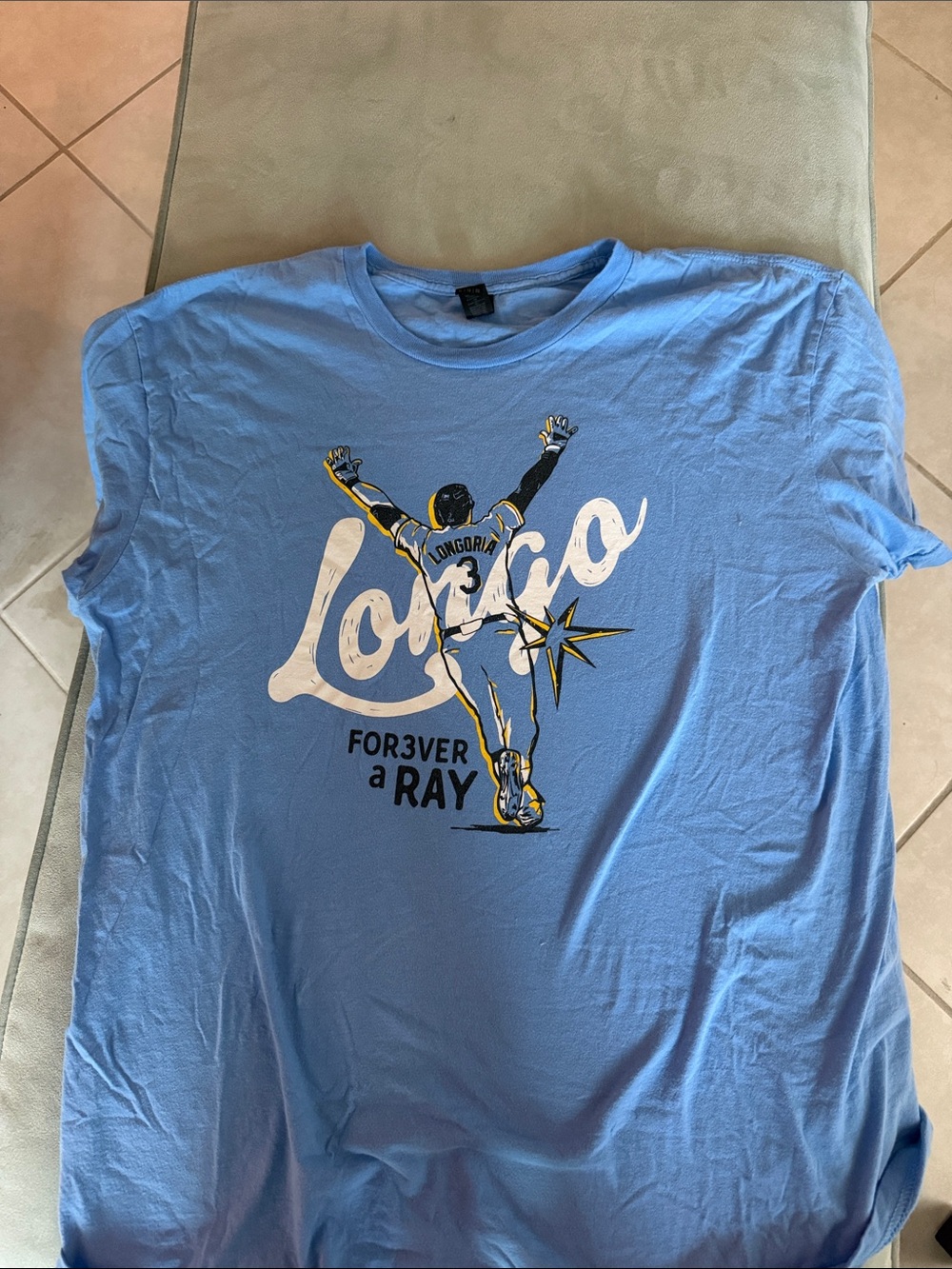 Light Blue Longoria 'For3ver a Ray' Graphic Tee